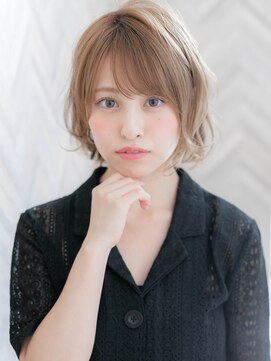 ローマ ギンザ(ROMA Ginza) 【ROMA】ブリーチオンカラー/透明感シアーベージュ/小顔ショート