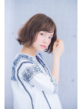 リバレイト(liberate) 【liberate】小顔前下がり外ハネボブアッシュベージュ