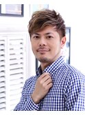 ツーブロ外国人風3Dカラー&パーマstyle/front <SHOW the Barber>