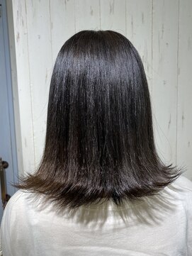 ラ ブランシュ 大宮(La Blanche) ボブ/カーキグレージュ/大人かわいい/フェザーバング/大宮