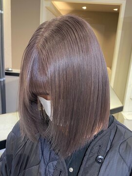 ベレーザ 渋谷(BELEZA) ba239フェザーバングモカブラウングレーベージュボブウルフ