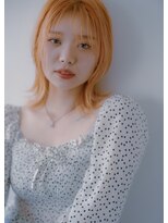 ヘアメイク エイト キリシマ(hair make No.8 kirishima)&nbsp;オレンジカラー×ミディ・instagram @no8_doc_shinichi