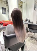 ショコラアッシュ＋パールホワイト♪朝長