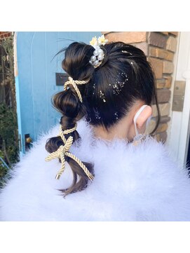 ミル 今治(1003 mille IMABALI) 成人式・卒業式に!紐アレンジで可愛い!ポニー