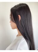 ナチュラルバング×ロングスタイル