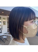 切りっぱなしミニボブ