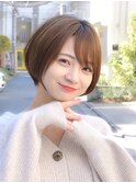 20代30代40代◎小顔ショートボブチョコレートカラー新宿代々木