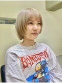 30代40代ダブルカラーミルクティアッシュデザインカラー透け感