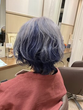 コアフィールフィス(COIFFURE fils) 新規お得クーポンあり【見附今町】ネイビーグラデーションカラー