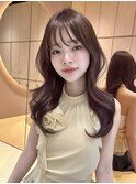 レイヤーカットブルーブラックチェリーブラウンharuhi