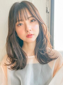 アグノス 青山(Agnos) 前髪セミディシースルーバングレイヤーカット20代30代40代◎