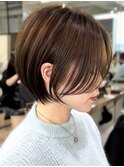 渋谷 20代30代40代大人可愛いひし形ショートボブ