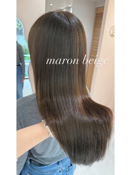 ジーナ 高田馬場(Zina) 赤味消し＊maron beige × 髪質改善トリートメント【nanami】