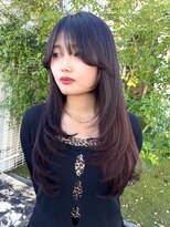 ヘアー アンド ビューティー リル(rille)&nbsp;【工藤雄大】似合わせレイヤーカット×ブリーチ無しボルドー