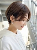 ハンサムショート/前髪なし/小顔ショート