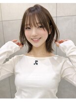 サンド 池袋 2nd(sand) 長めレイヤーボブ/透明感カラー/艶カラー