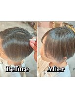 アットティー 金沢文庫(at tee...)&nbsp;丸みショート/白髪ぼかしハイライト/40代/50代/60代/金沢文庫