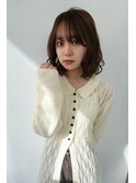 小顔ひし形 レイヤーカット 透明感カラー
