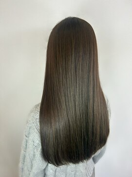 ヘアデザイン アンジェロカフェ(Hair Design Angelo cafe) オリーブカラー/ロングスタイル/20代30代40代