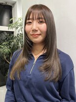 フィルムス 田町芝浦(FILMS)&nbsp;オリーブベージュ/ミディアムレイヤー/韓国巻き/顔周りカット