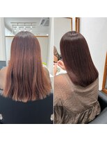 コヴァ バイ ボクノ 荻窪(COVA by bokuno)&nbsp;プレミアム縮毛矯正×チェリーブラウン
