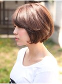 シンプルボブ☆ツヤ感大切!!大人ナチュラルボブ【藤沢】