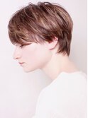 外国人風カラーハイライトショート 30代40代50代 イルミナカラー