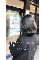 アッシュ 久が原店(Ash) 大人ハイライト外はねボブ