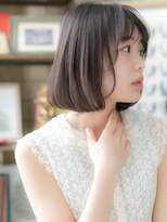 カバーヘア ブリス 上尾西口店(COVER HAIR bliss)&nbsp;透明感グレージュツヤ髪前下がり小顔ミニボブb上尾20代30代40代