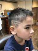 【キッズ】ライン入りショートスタイル