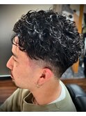 オールバックパーマ