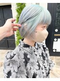 【堀惠洋平】ルーツカラー　ミントカラー　ボブ　ハイトーン