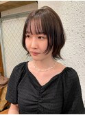 韓国風レイヤーカットウルフカット前髪カットアッシュブラウン
