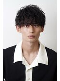 波巻き束感ショートツーブロックマッシュアップバングコンマヘア