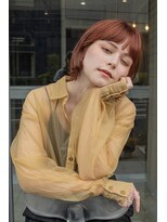 ヘアーラニッシュ 船橋店(hair Lanish)&nbsp;アプリコットオレンジ/外国人風おしゃれボブ