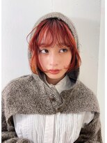 レコ 渋谷(LECO)&nbsp;オレンジのマチルダボブヘア