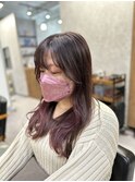 〆レイヤーカット×高発色!ラベンダーピンク
