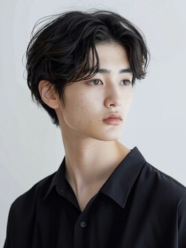 ネックス 表参道本店(nex) デザインカラーレイヤーカットウェットヘアオリーブベージュ白髪