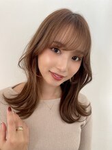 エミュ 伏見 国際センター(emu) くびれミディ/韓国風/顔まわり/レイヤーミディアム/伏見