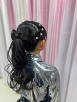 ハナココ 水戸店(hana Coco) リボンヘア　ローポニー　編み込み
