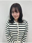 大人かわいいダークブラウンウルフハイレイヤーパーマ20代人気