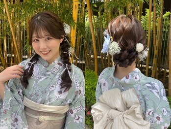 ソノ(sono)の写真/《ヘアセット+フルメイク+浴衣着付け¥12700》今年の【推し活イベント】は史上最高に"可愛く"目立つ◎