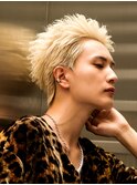 ベリショスパイキーショートべリーショートアップバングメンズ