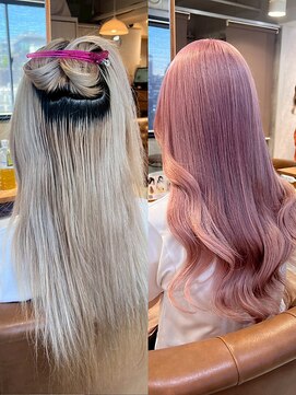 アンククロス 表参道(ANKH CROSS) 【ビフォーアフター】エクステ/ホワイトピンク