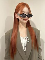 ペレ アネックス 大阪梅田茶屋町店(PELE ANNEX)&nbsp;くびれヘア/アプリコットオレンジ/夏のヘアアレンジ/梅田