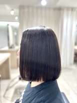 アッシュ 高幡不動店(Ash) 地毛風縮毛矯正ミディアムストレートヘア髪質改善ストレートロブ