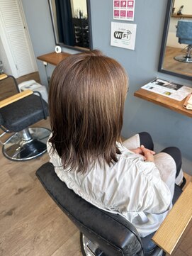 レアレア ヘアアンドライフ(LeaLea) 着物ヘア/ダークアッシュ/ミディアムレイヤーカット/伊丹