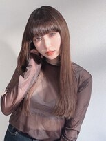 カルフール ロハス 草加東口店(Carrefour LOHAS) 重めバング・ブラウン・ロング・トレンドヘア・小顔効果・韓国風