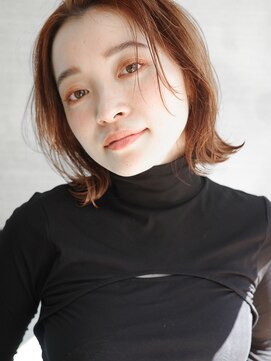 エインアンリー 明治神宮前(AIN.ANLY.) 5ぱっつん前髪流し前髪鎖骨ミディアムボブ耳かけボブパーマ小顔