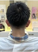 メンズベリーショート×スキンフェード